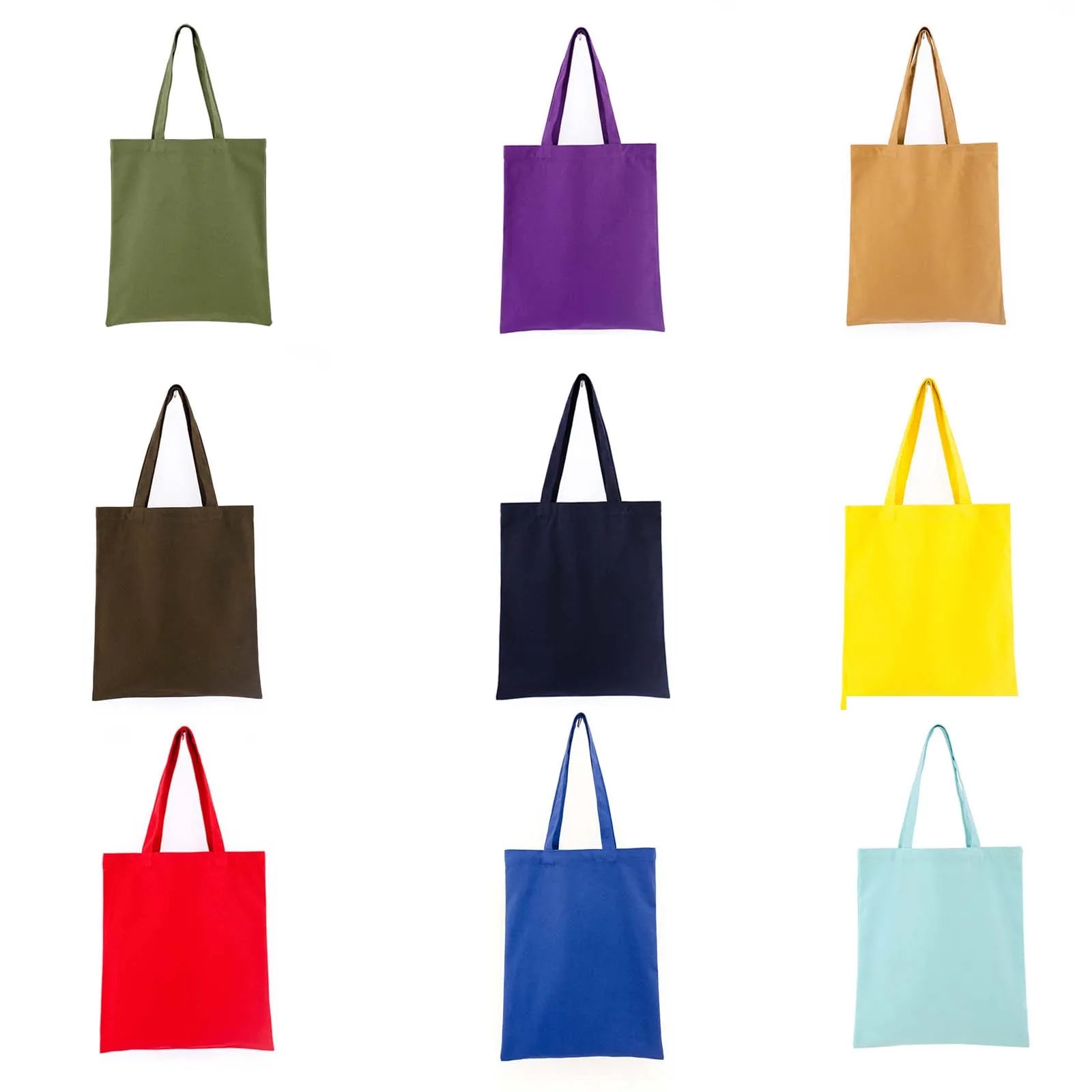 Diy Shopping Bags Women Solid Canvas Bags Casual Tote Shoulder Bags Girls Female Portable Handbags Shopping Bag