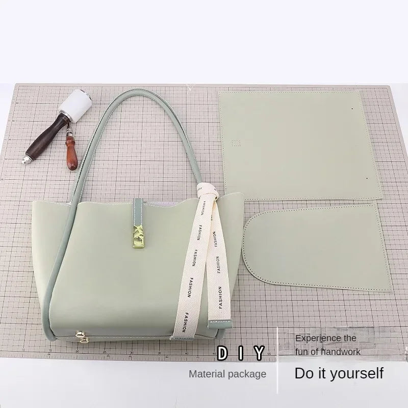 2023 Accessories Handmade Handbag Set Hand Stitching DIY Bag Kit Making Hand Sewing Leather Craft Tote Bag for Women