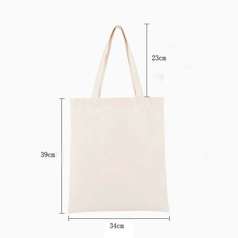 Diy Shopping Bags Women Solid Canvas Bags Casual Tote Shoulder Bags Girls Female Portable Handbags Shopping Bag